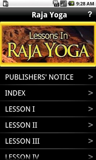 Lessons in Raja Yoga