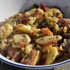 Potato Salad with Fennel and Shallot Relish and Bacon