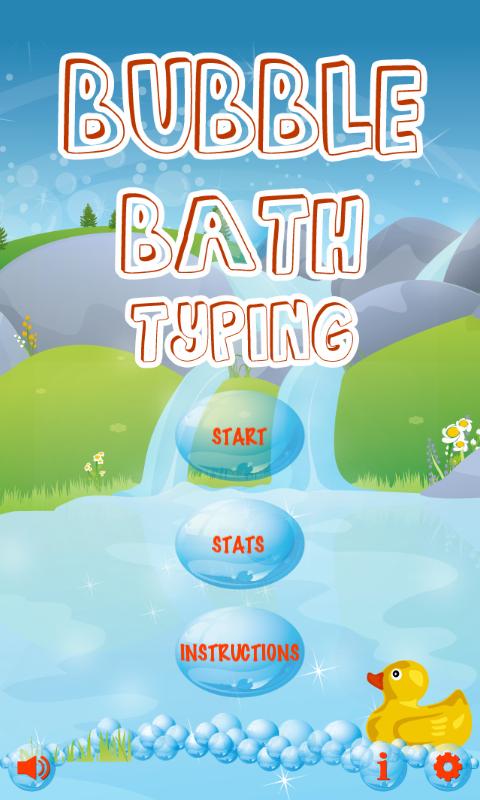 Android application Bubble Bath Typing screenshort
