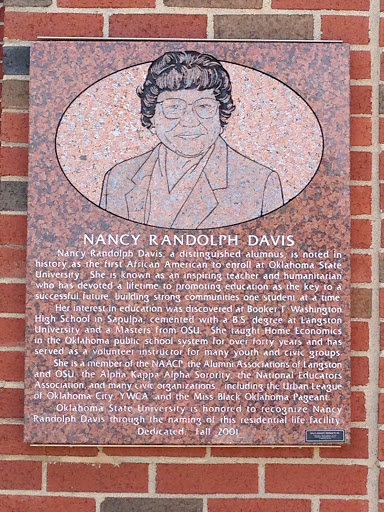 Nancy Randolph Davis Dedication Plaque
