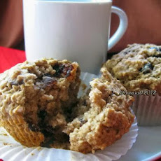 Oatmeal Cherry Applesauce Muffins