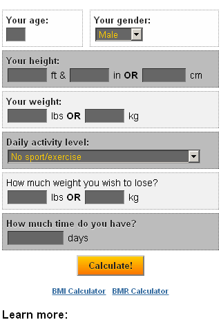 Weight Loss Calculator