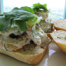 Herbed Shrimp Salad on Focaccia