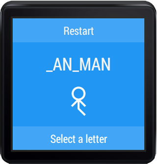 Android application Hangman for Android Wear screenshort
