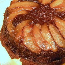 Gingerbread Pear Upside Down Skillet Cake