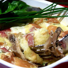 Mushroom and Cheese Strata