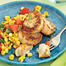 Seared Scallops with Farmers' Market Salad