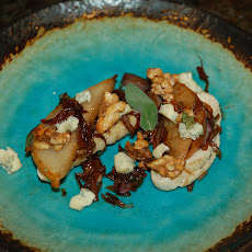 Sage, Pear, Walnut, Honey, Caramelized Shallot & Blue Crostini