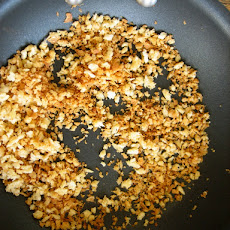 Heirloom tomato tart tatin with anchovy breadcrumbs