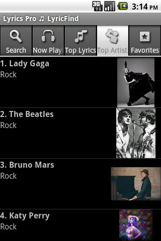 lyrics-lite-lyricfind for android screenshot