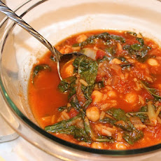 Tomato-Chickpea Soup with Rice and Swiss Chard