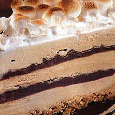 S'mores Coffee and Fudge Ice Cream Cake