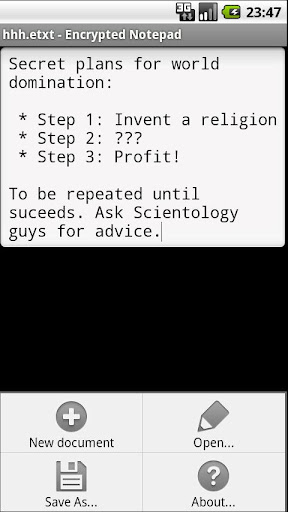 Encrypted Notepad