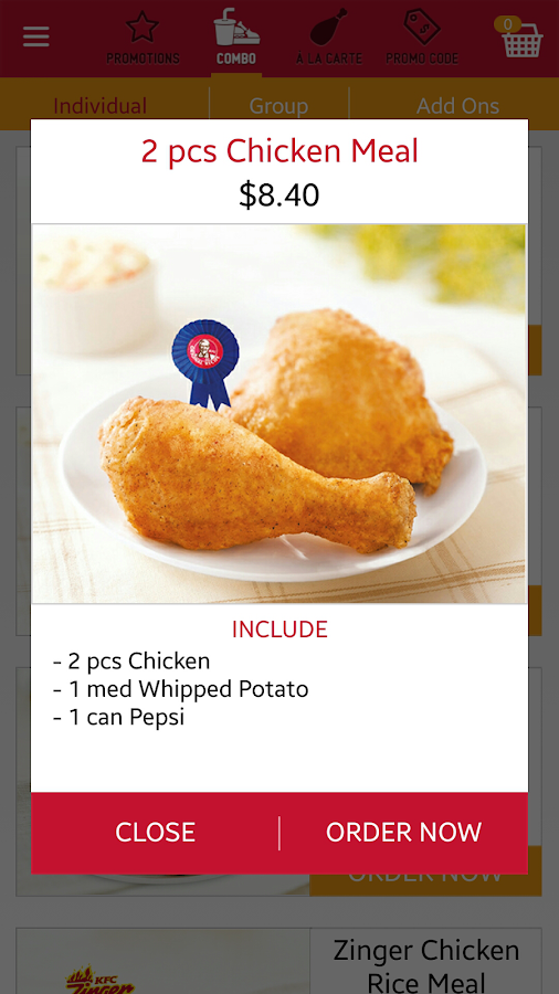 KFC Delivery - Singapore — приложение на Android