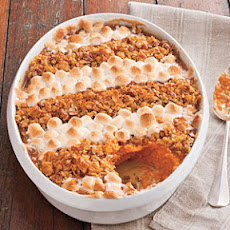 Cornflake, Pecan, and Marshmallow-Topped Sweet Potato Casserole
