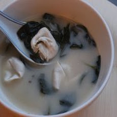 Make-Ahead Miso Lemongrass Soup with Mushroom Dumplings