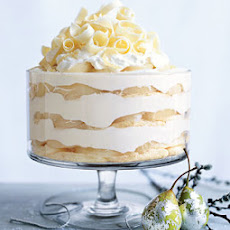 White Chocolate Tiramisu Trifle with Spiced Pears