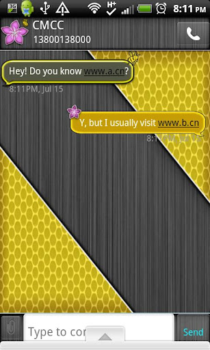 GO SMS THEME PurpleBee