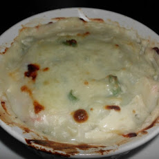 Shrimp Green Onion Casserole with Potato Sauce