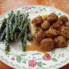 Meatballs in Peanut Chile Sauce