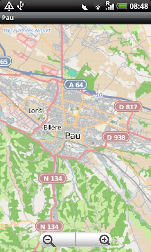 Pau Street Map