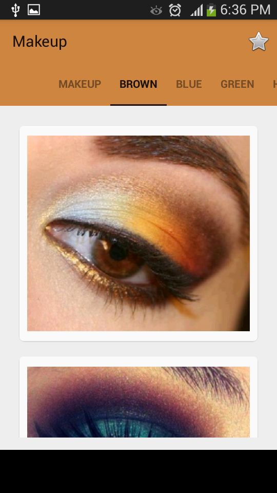 Android application Makeup screenshort