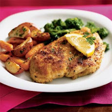 Chicken Scaloppine over Broccoli Rabe