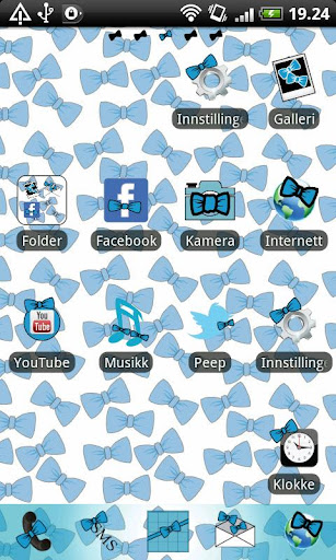 Bowtie Blue GO Launcher Theme