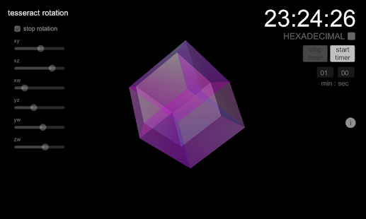 How to download Tesseract 4D Cube + (HEX)Clock 1.0.2 mod apk for laptop
