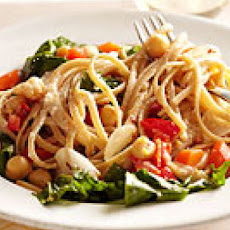 Linguine with Chickpeas & Arugula