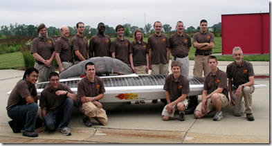 2008 Sunseeker Team (L-R): Front: Edmund Tan, Lyth Alobiedat, Nicholas Killoran, Alex Hoksema (in driver's seat), Brendan Hill, David Ludens, and Abraham Poot; Back: John Kapenga, Paul Engelmann, Kevin Kalchik, Adrian Sargent, Dan Gore, Madeline McAuley, Ian Smith, Steve Mohney, and Chris Rocker