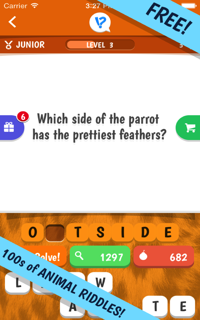 Android application Animal Riddles screenshort