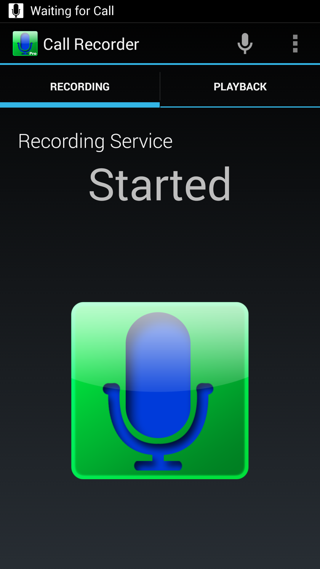 Android application Digital Call Recorder Pro screenshort