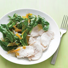 Chicken with Curried Spinach Salad