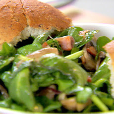 Spinach Salad with Warm Bacon and Apple Cider Dressing