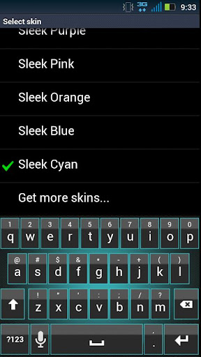 Sleek Cyan Keyboard Skin