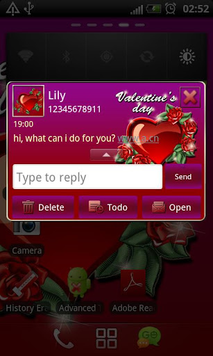 【免費個人化App】Valentines day 2 GO SMS theme-APP點子