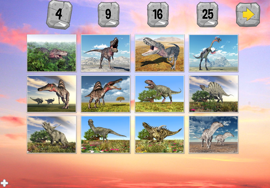 Android application Dinosaur Puzzle screenshort