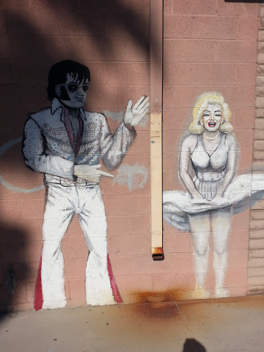 Elvis and Marilyn Mural