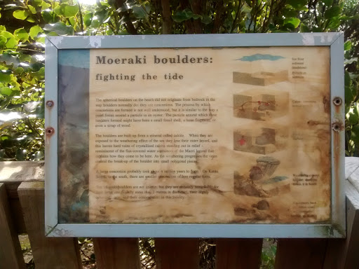 Moeraki Boulders Information Sign
