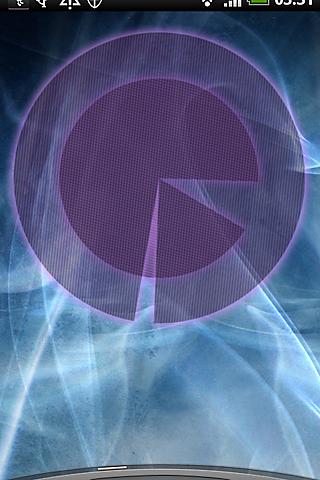 Polarizer Analog Clock: Purple