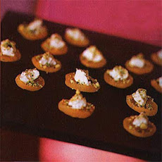 Dried Apricots with Goat Cheese and Pistachios