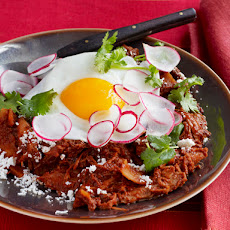 Chicken Chilaquiles With Fried Eggs