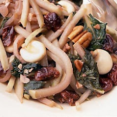 Posole with Southern Greens, Chayote, Dried Cherries, and Pecans