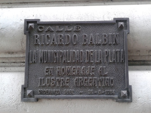 Placa Homenaje A Ricardo Balbin