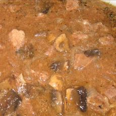 Beef Cubes in Mushroom Sauce