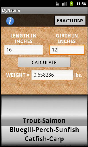 Fish Weight Calculator