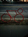 Red Bicycle Sculpture