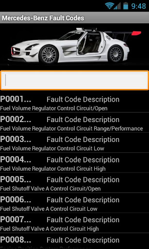 Mercedes-Benz Fault Codes