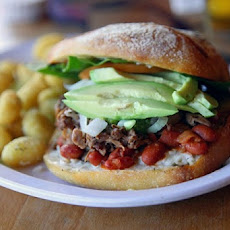 Carnitas Sandwich With Avocado Salsa